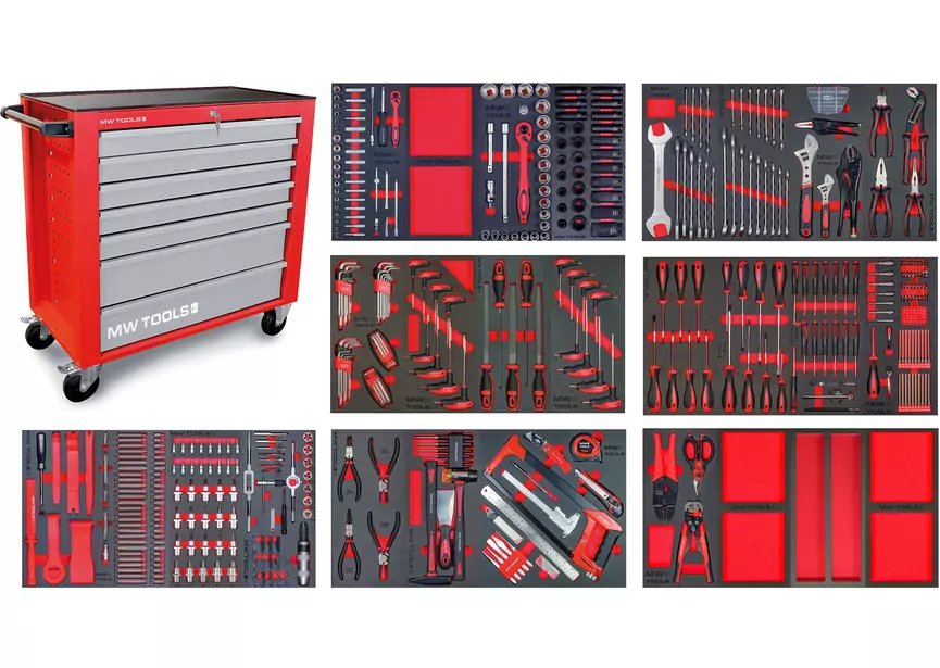 Servante d'atelier compacte équipée MW Tools
